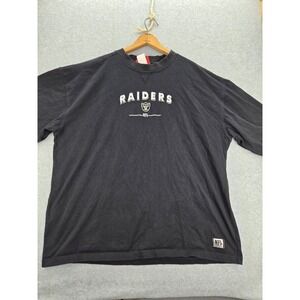 Oakland Raiders T Shirt Mens 2XL Black Embroidered Football Y2K NFL Las Vegas‎